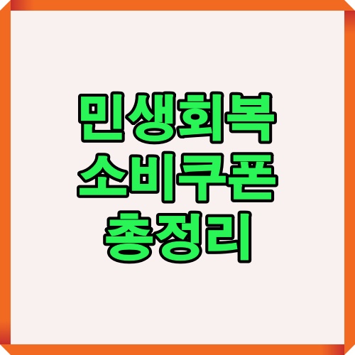 2025 민생회복소비쿠폰 지원금 핵심 개요 안내 이미지