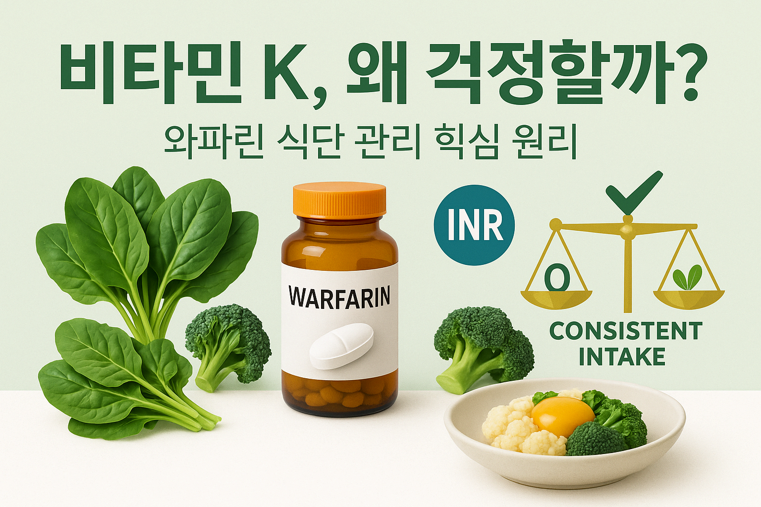 비타민 K, 왜 걱정할까? 와파린 식단 관리 핵심 원리