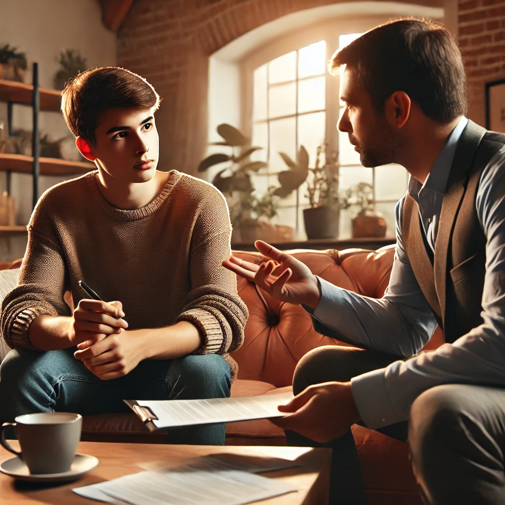 "상속 재산 분배 시 가족 간 대립을 표현한 그림"