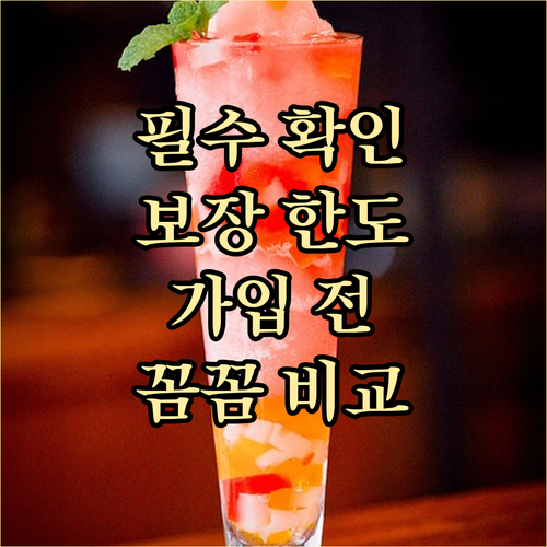 운전자보험 가입 전 꼭 확인해야 할 ..