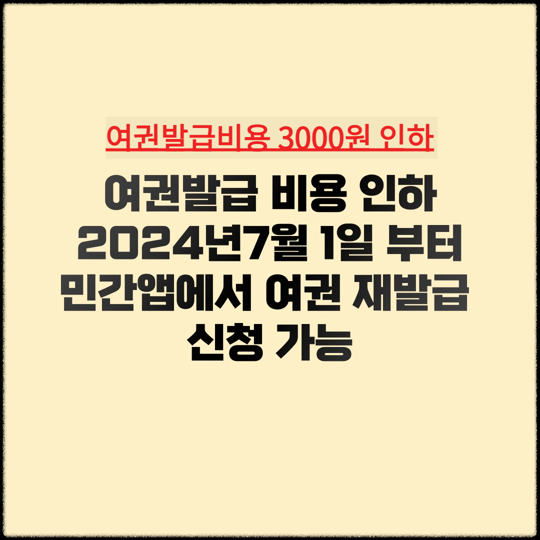 여권발급비용인하
