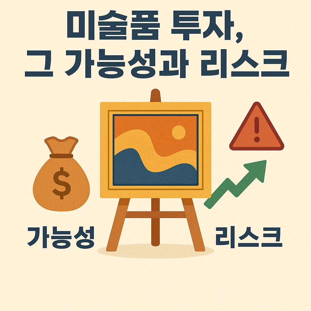 미술품-투자의-가능성과-리스크를-밝고-직관적으로-표현한-일러스트-이미지