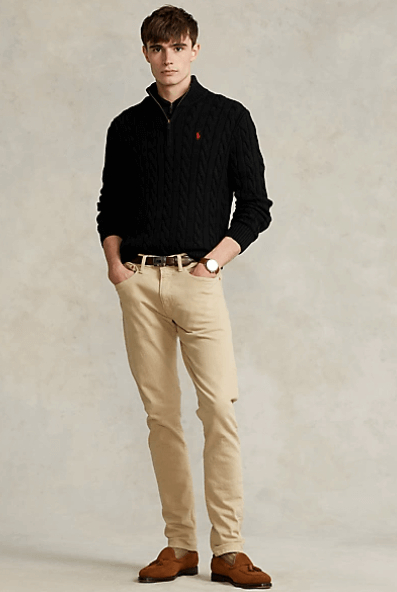 폴로 남성 케이블 니트 코튼 스웨터 색상 및 사이즈 알아보기