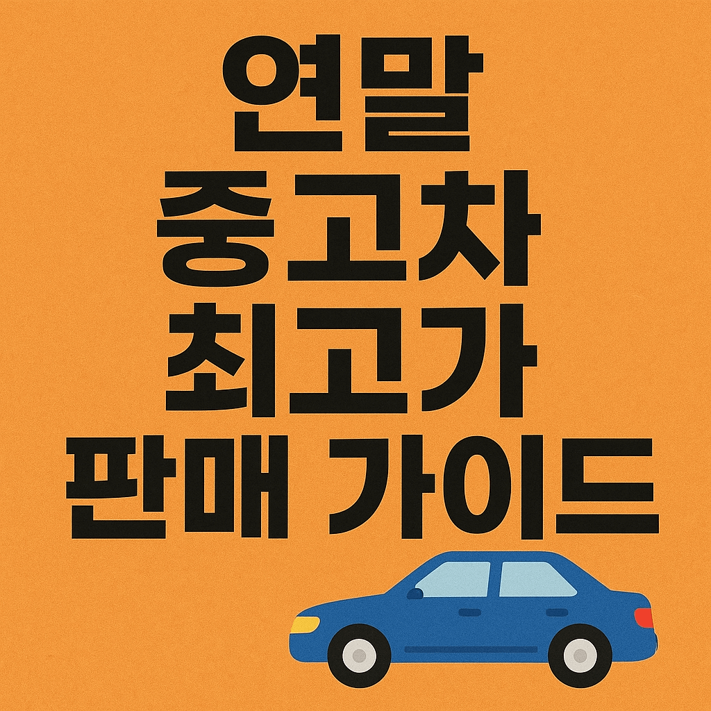 연말 중고차 최고가 판매 완벽 가이드