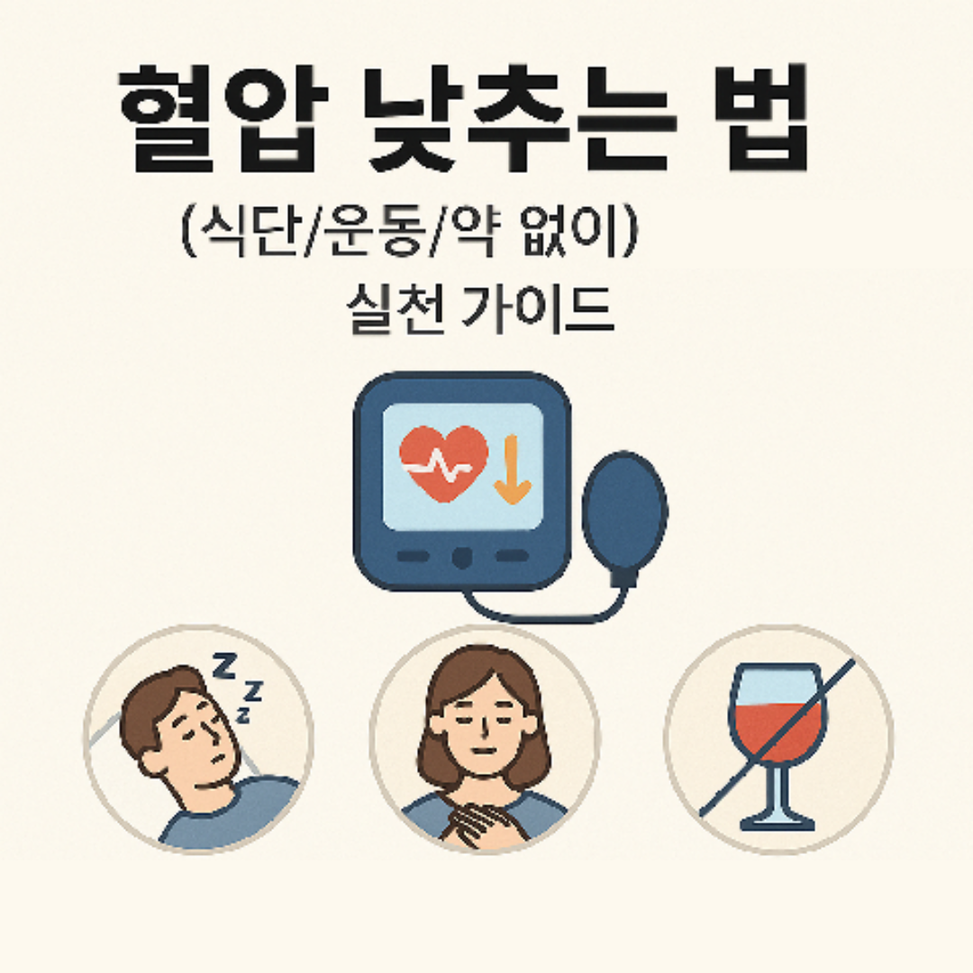 혈압 낮추는 법 식단, 운동, 약 없이 실천 가이드