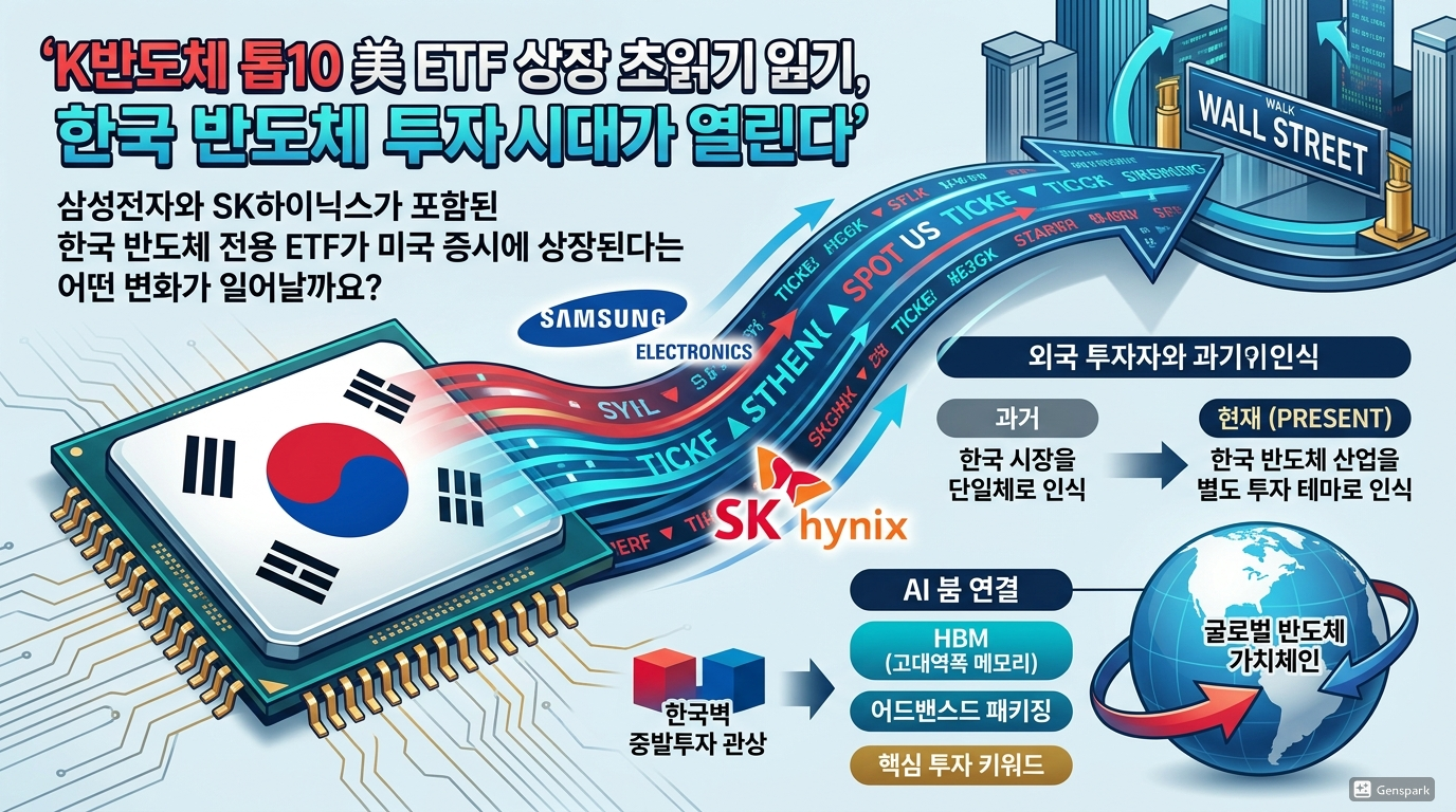 K반도체 톱10 美 ETF 상장 초읽기, 한국 반도체 투자 시대가 열린다