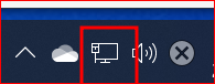 화면 우측 하단 네트워크 아이콘 클릭