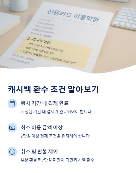 캐시백 환수 조건 알아보기