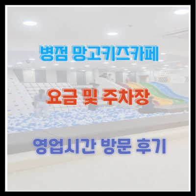 병점 망고키즈카페 요금 및 주차장 영업시간 방문 후기