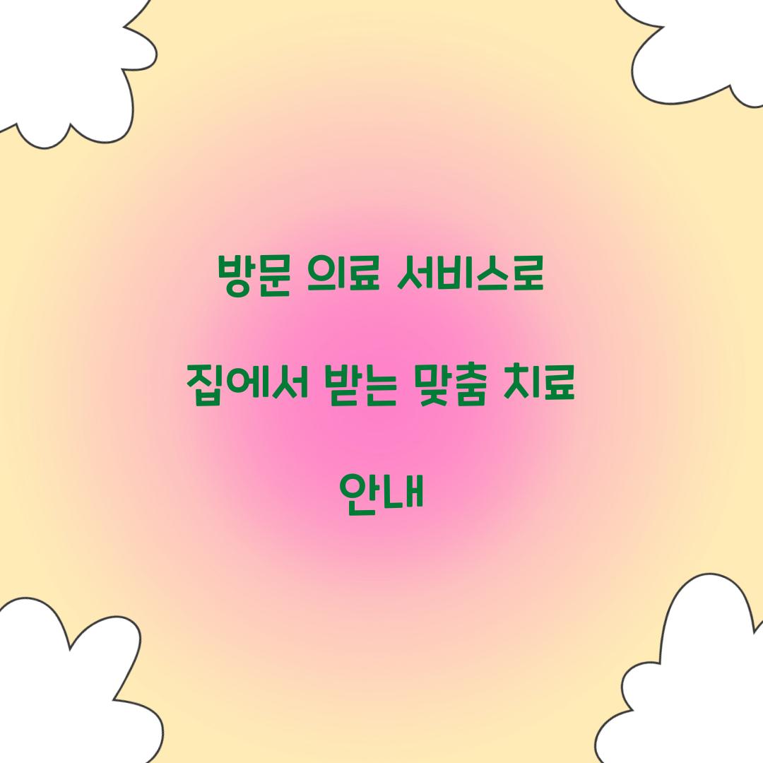 방문 의료 서비스