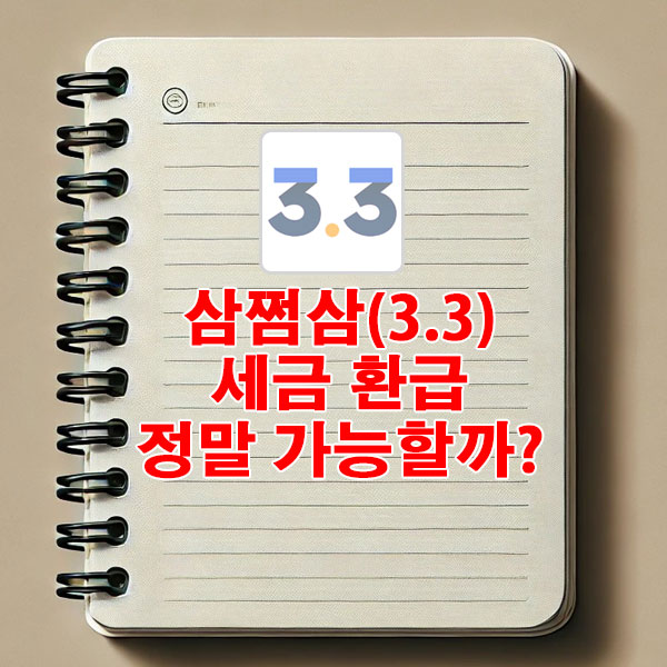 삼쩜삼(3.3) 세금 환급, 정말 가능할까?