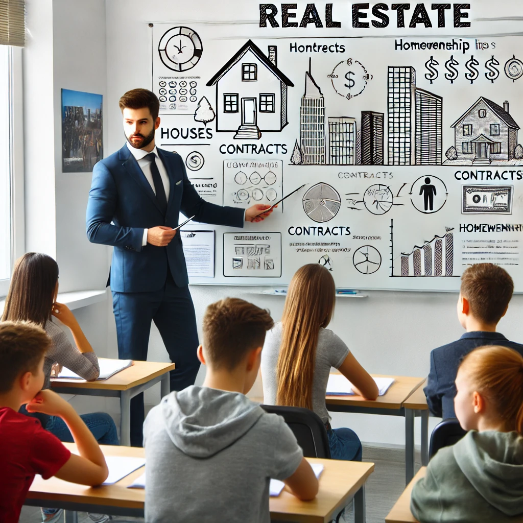 부동산 용어 교육을 수강하는 사람들의 모습