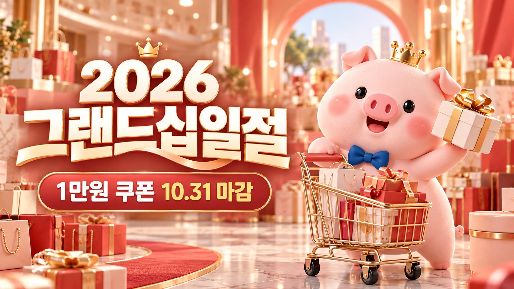 2026 그랜드십일절 1만원 쿠폰 10월 31일 마감 안내 소소피그