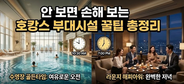 호캉스 수영장/라운지 이용 팁