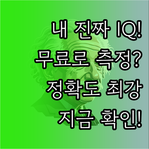 가장 정확한 온라인 무료 아이큐 테스..