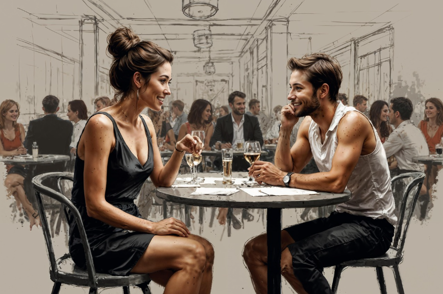 드라마 '월간남친' 속 지수의 로맨틱한 데이트 장면. 현대적인 로코 장르의 분위기를 담은 카페 배경의 홍보 이미지.