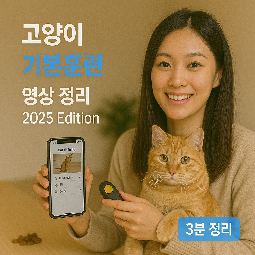 고양이 기본훈련 영상 정리 2025 Edition | 단계별 학습 가이드