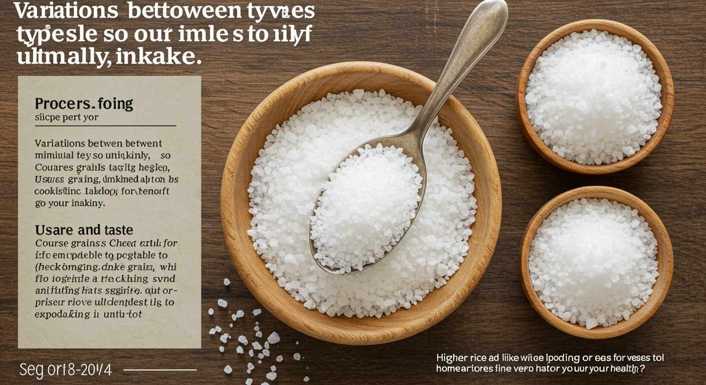 소금 선택 시 고려해야 할 점