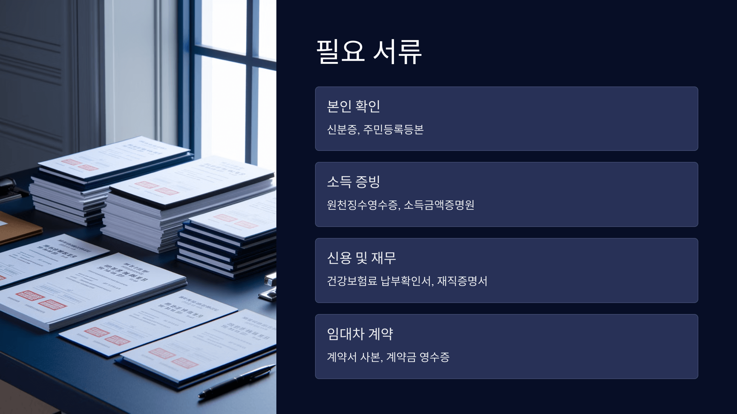 필요 서류
