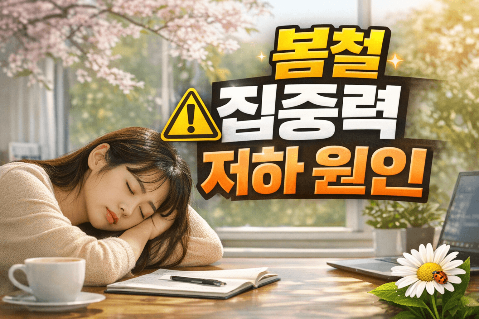 봄철 집중력 저하 원인, 당신만 그런 게 아닙니다 (과학적 이유)