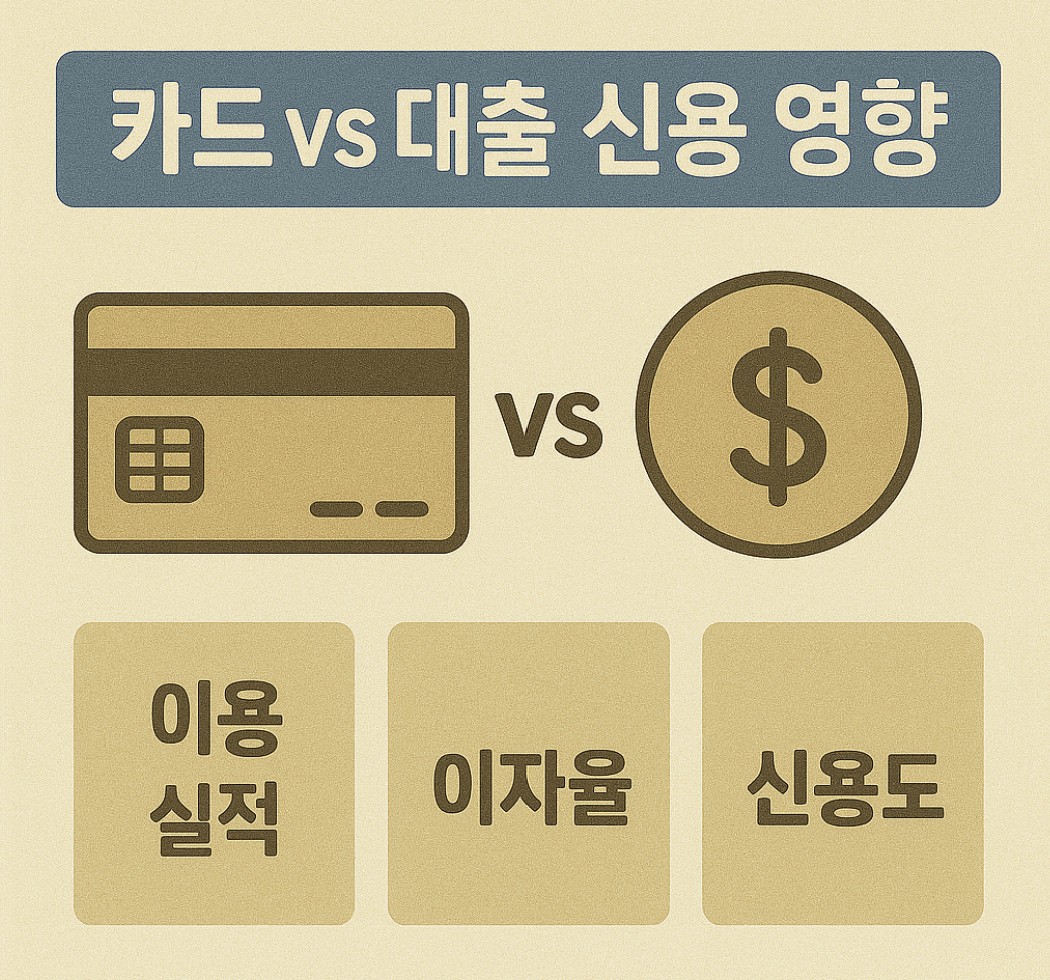 카드 vs 대출 신용영향