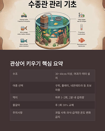 키우기 입문 요약표