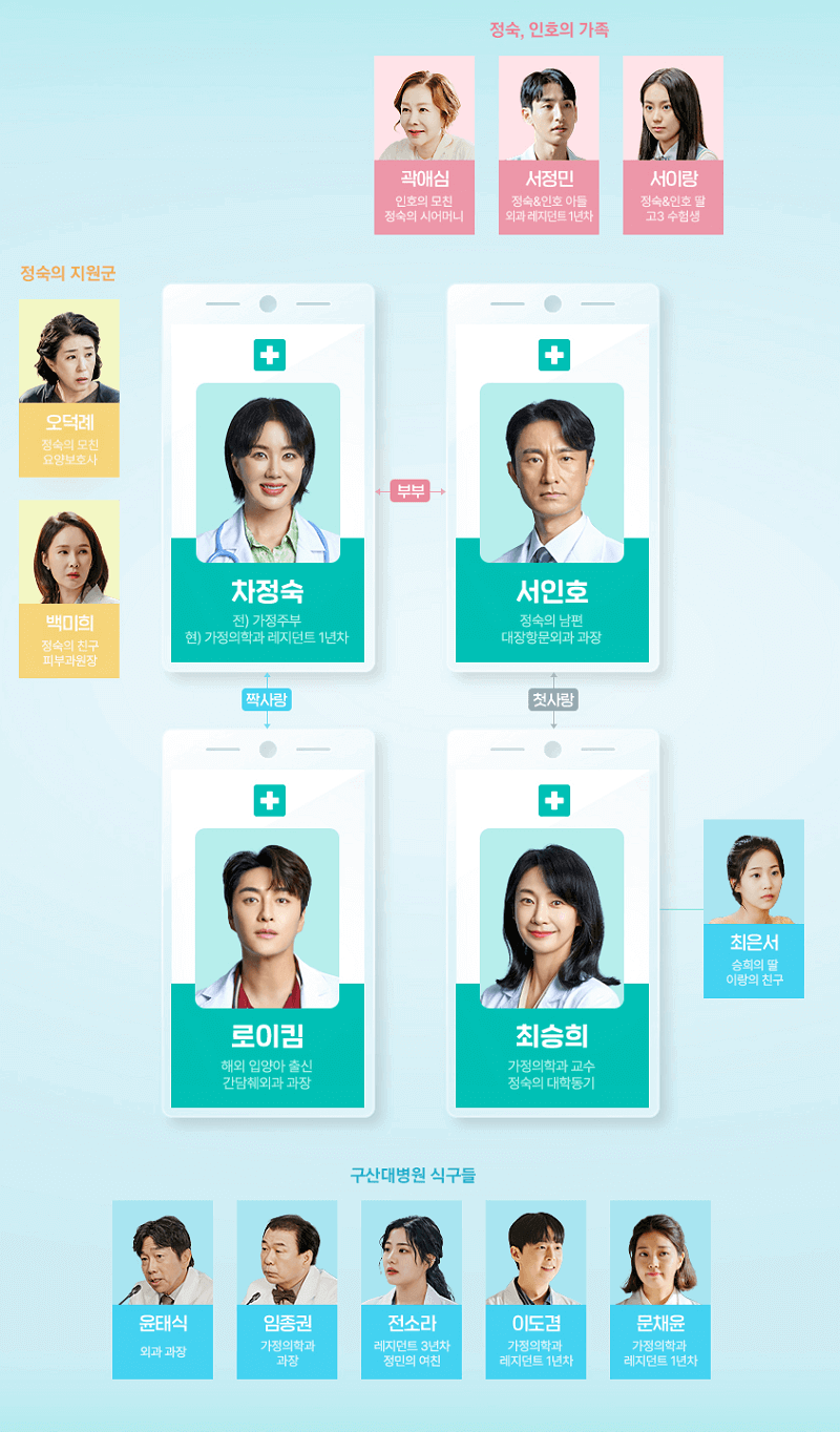 닥터차정숙 인물관계도