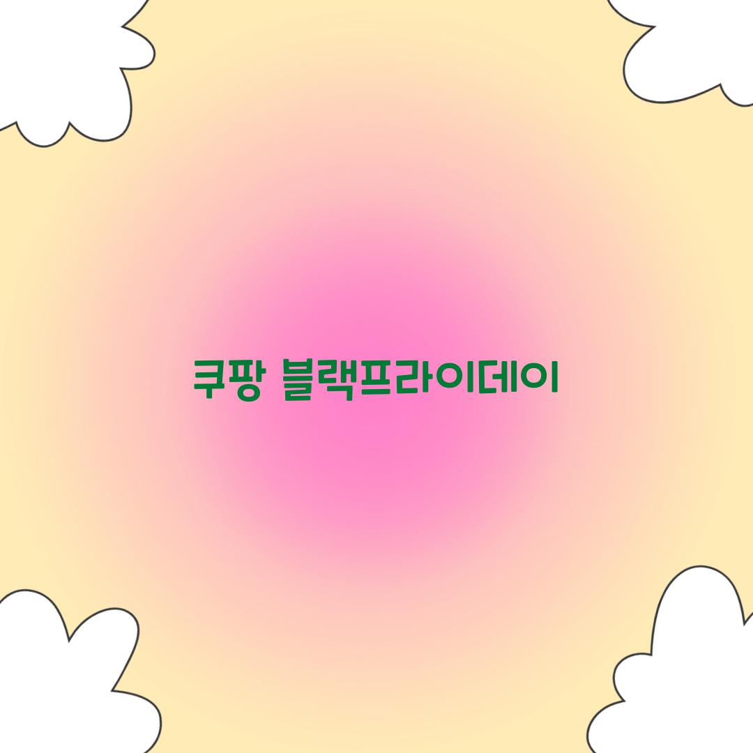 쿠팡 블랙프라이데이