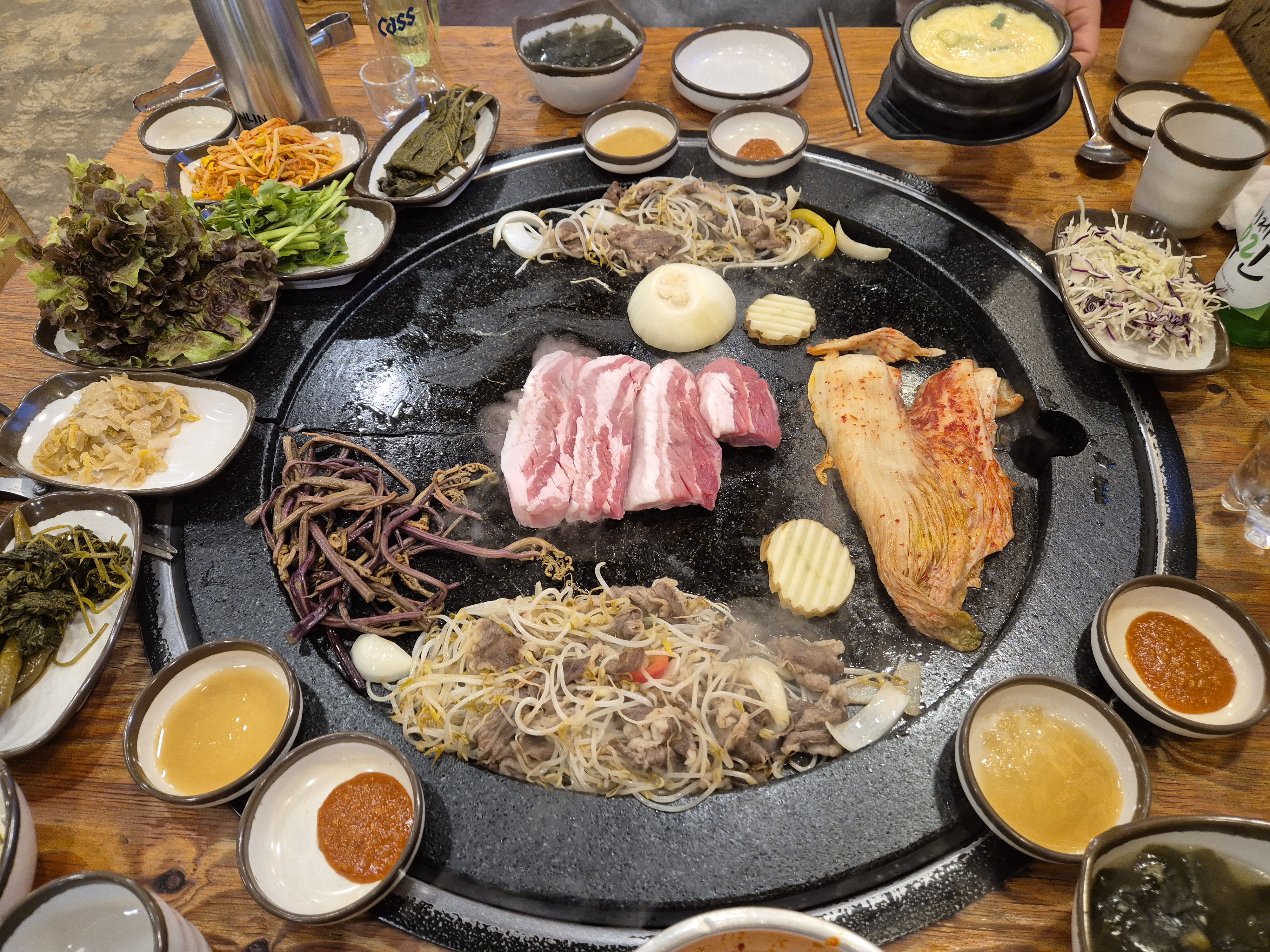 반석동 맛집 육하원칙 3인세트 한상 차림