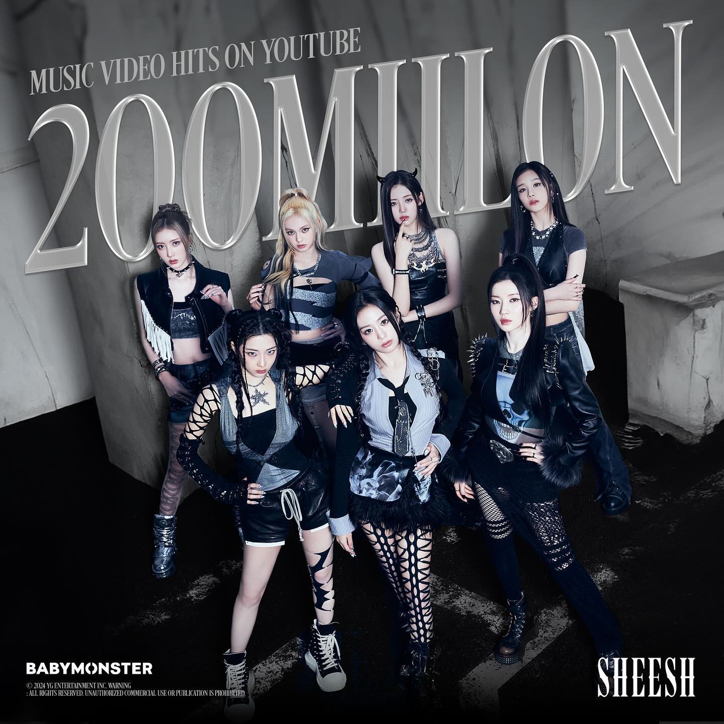 BABYMONSTER - &rsquo;SHEESH&lsquo; M/V HITS 200 MILLION VIEWS