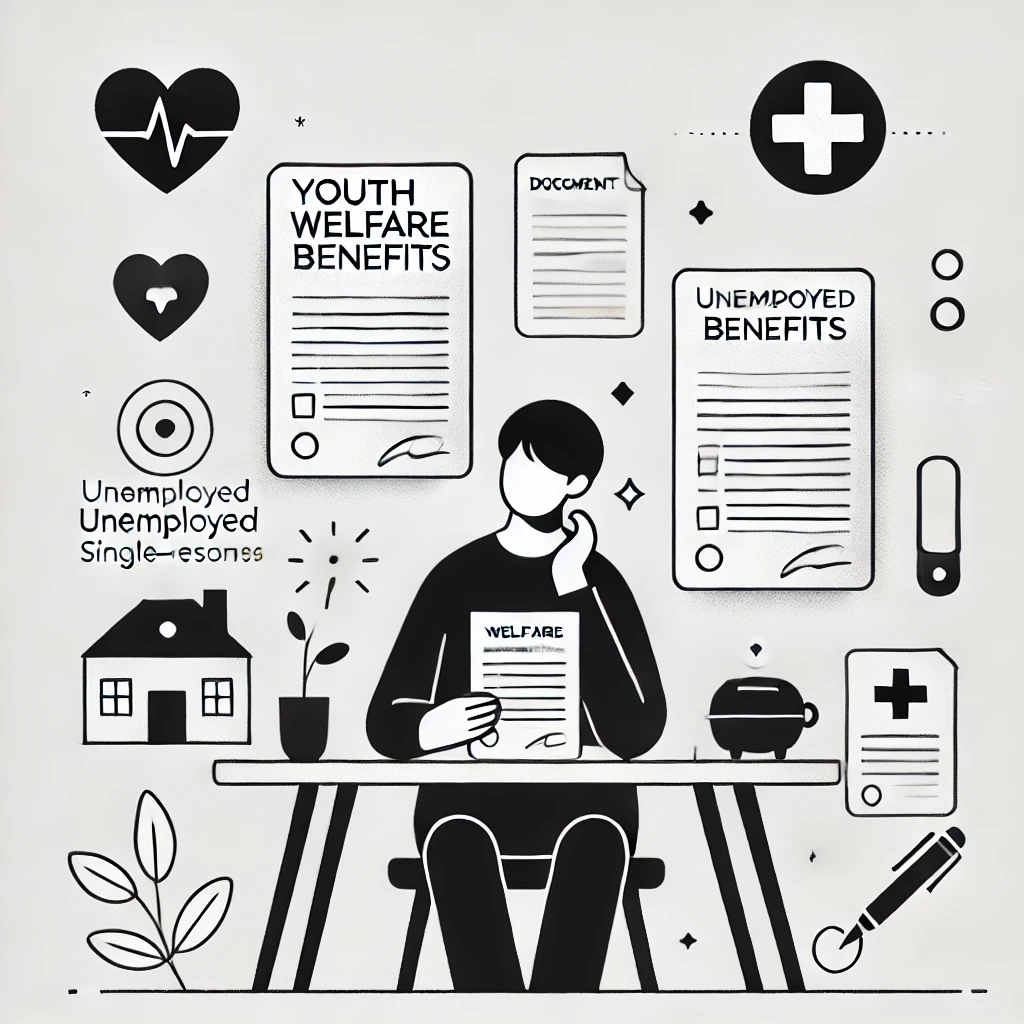 무직자 1인가구 청년의 구직활동과 해택 건강관리를 표현한 사진