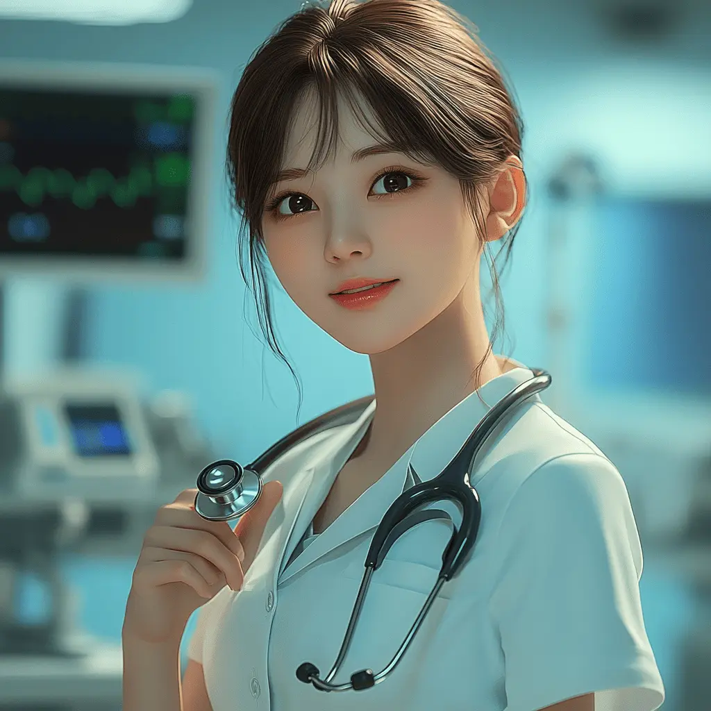 만성질환 통합 관리하는 간호사 이미지