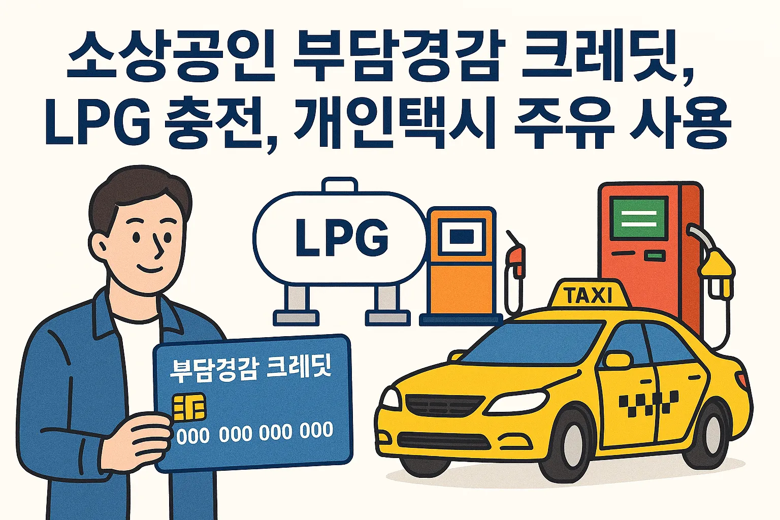 소상공인 부담경감 크레딧, LPG 충전, 개인택시 주유 사용 방법