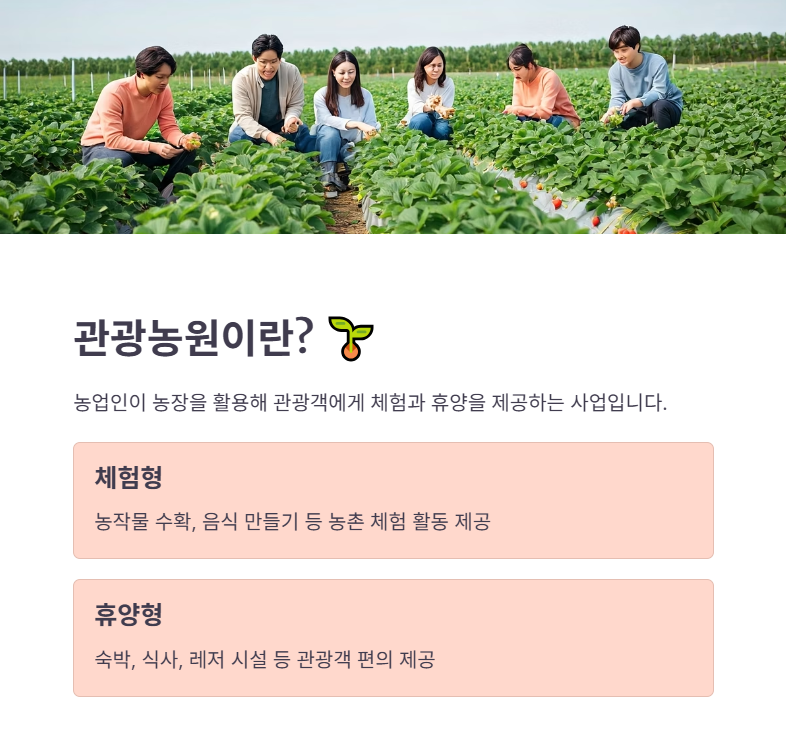 관광농원이란 무엇인가요?