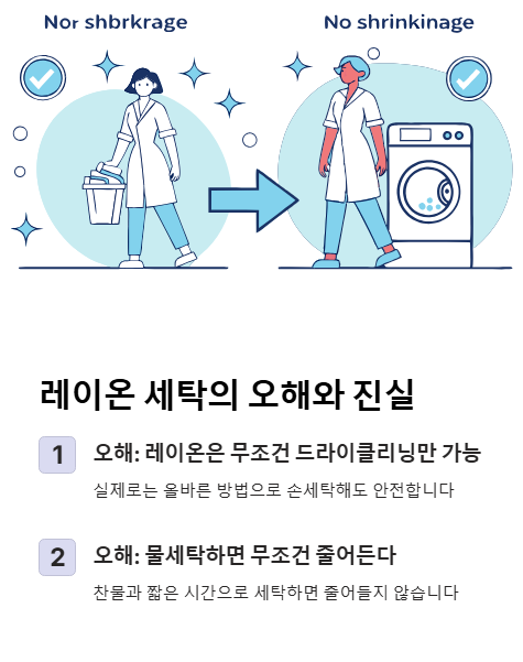 레이온 세탁의 오해와 진실