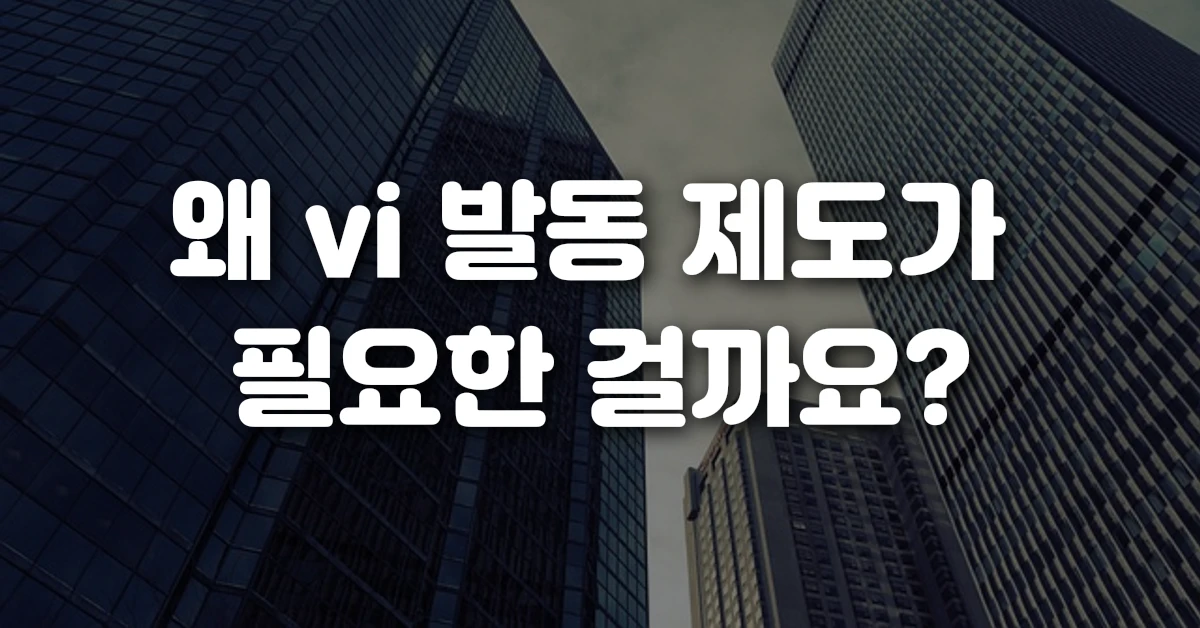 왜 vi 발동 제도가 필요한 걸까요
