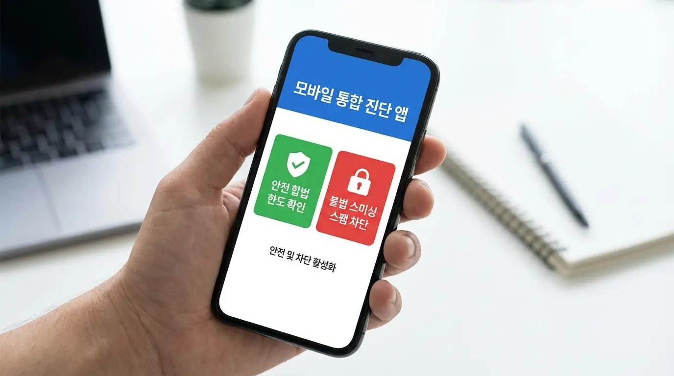 모바일 통합 진단 앱 안전 합법 한도 확인 및 불법 스미싱 스팸 차단