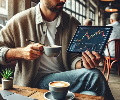 재테크를 공부하고 있는 사람의 모습