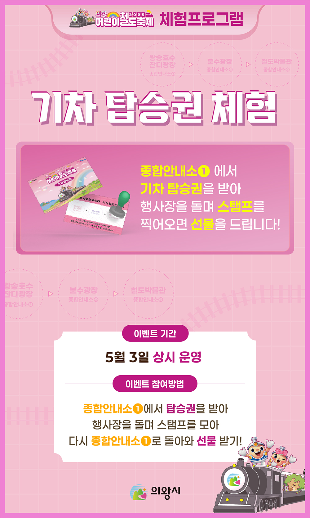 의왕어린이철도축제 프로그램 안내