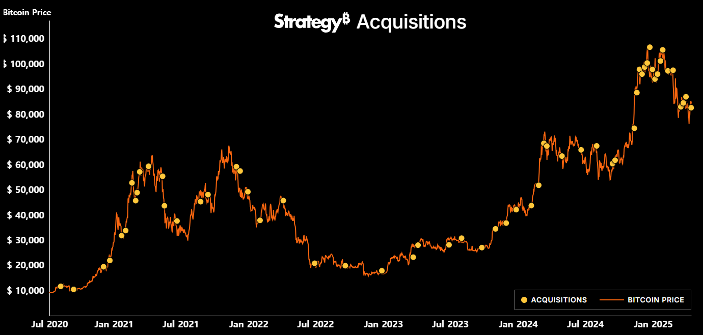 스트래티지 비트코인 매수현황 Whole Year