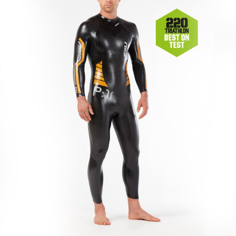 2XU 남성용 웻슈트 프로펠 P1 슈트 오렌지 오픈워터 바다 수영 트라이애슬론 철인3종 슈트