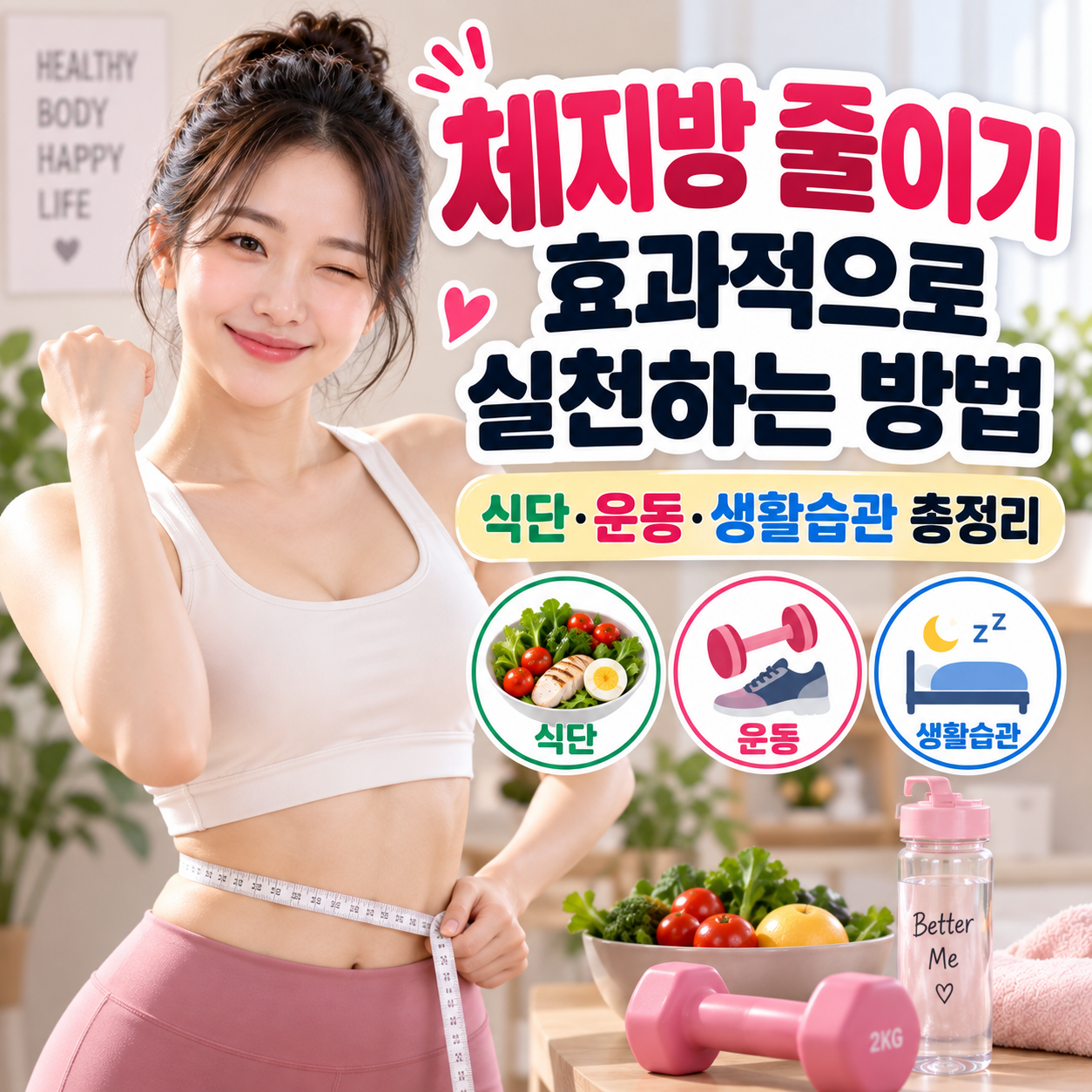 체지방 줄이기 효과적으로 실천하는 방법