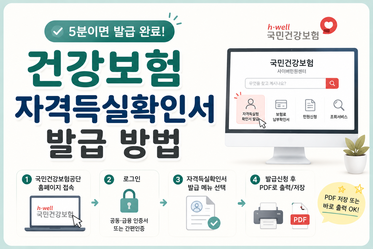 건강보험 자격득실확인서 발급 방법