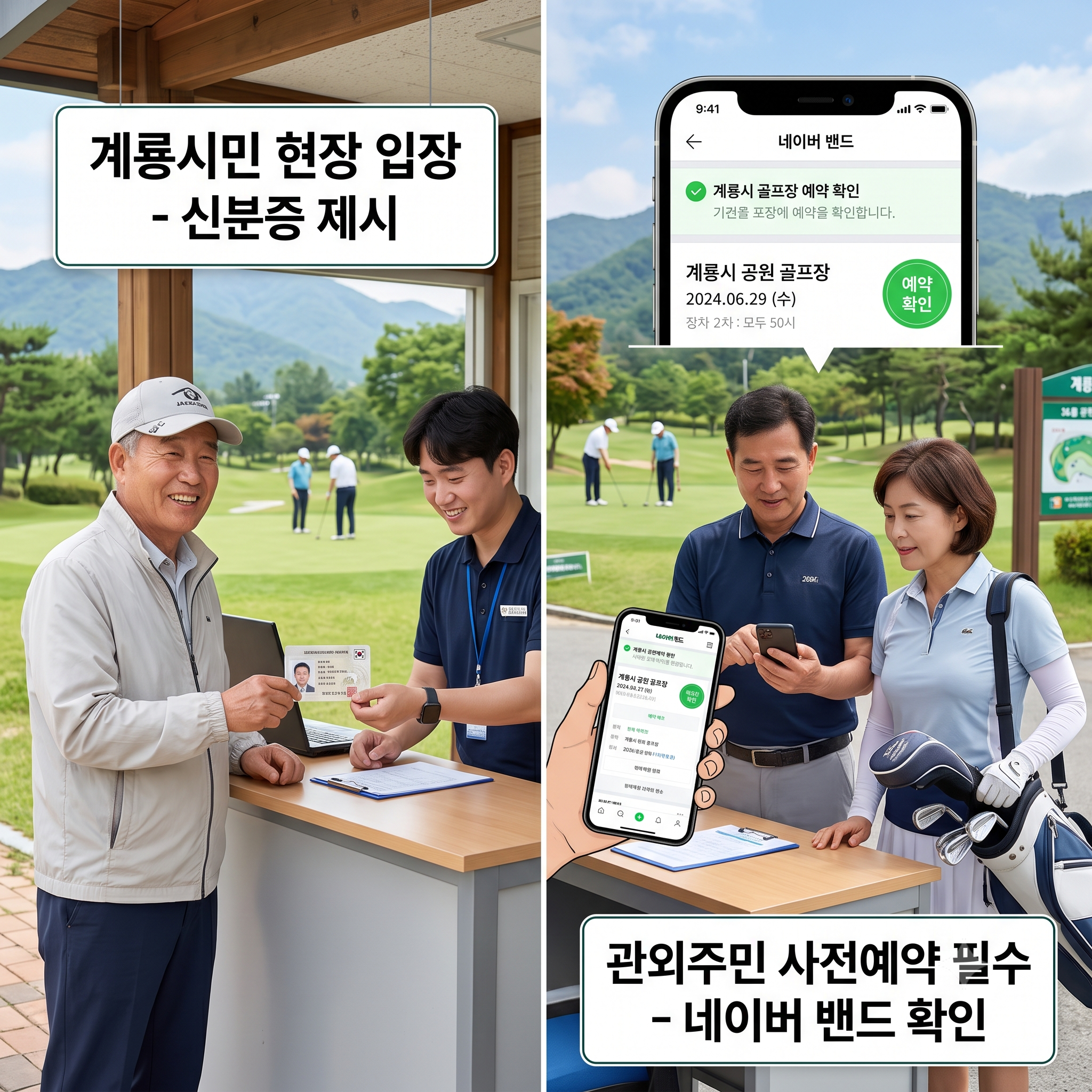 "36홀 공인 구장이 무료?" - 계룡시파크골프장 이용꿀팁 핵심정리 (위치, 코스, 이용시간, 예약방법 등)