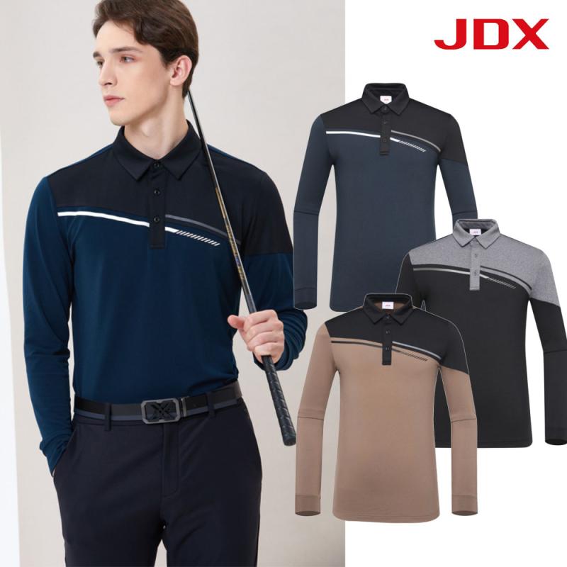 제이디엑스 JDX 남자 봄 가을 간절기 긴팔 카라티 스판 골프티셔츠 연습복 남성골프웨어