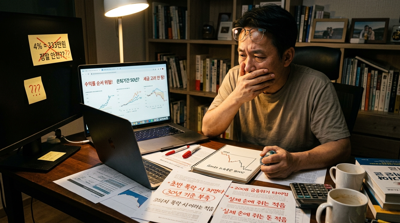 4% 룰 함정 발견하고 충격받는 장면
