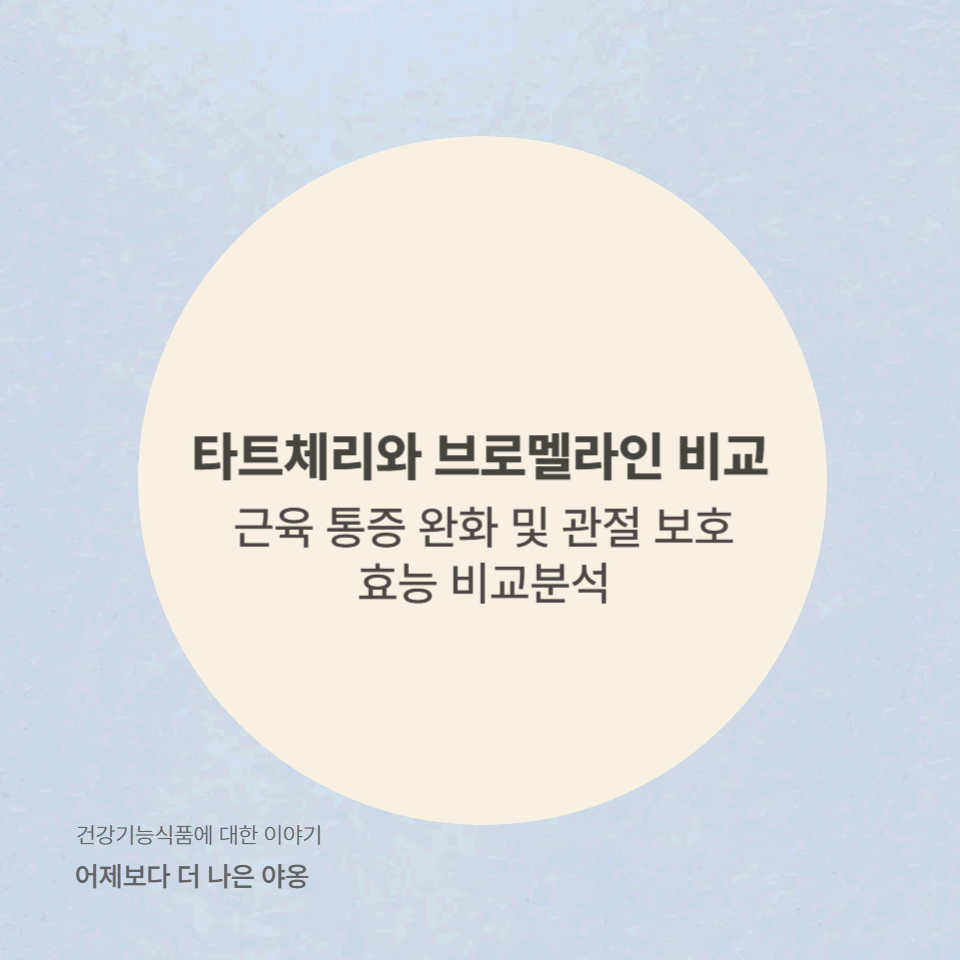 타트체리 vs 브로멜라인! 근육 통증 완화 및 관절 보호에 더 좋은 원료는?