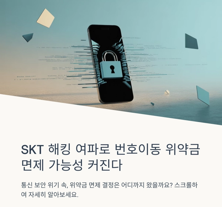 SKT 해킹 여파…번호이동 위약금 면제 가능성 커진다