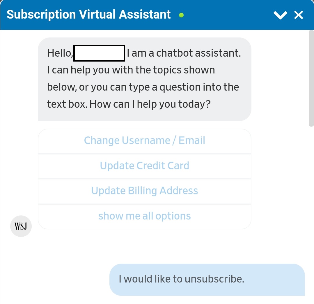 I would like to unsubscribe.