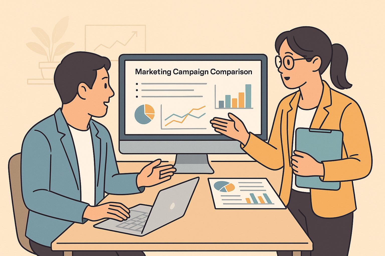 챗GPT로 마케팅 캠페인 비교분석 리포트 자동화하는 모습